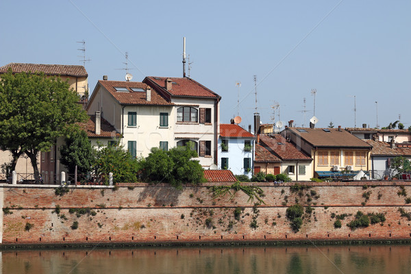 old houses on the Porto Canale Rimini Italy Stock photo © goce