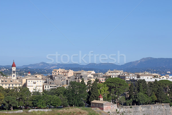 old Corfu town cityscape Greece Stock photo © goce