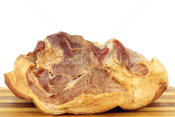 smoked ham on white background Stock photo © goce