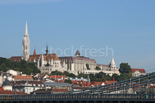 Fisherman bastion and Matthias church Budapest cityscape Stock photo © goce