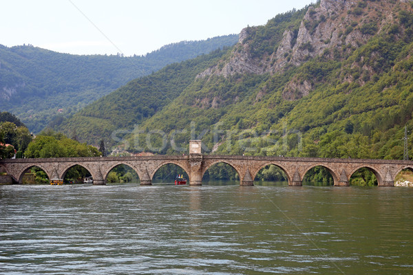 old stone bridge Visegrad Bosnia Stock photo © goce