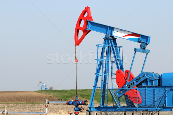 oilfield with pump jack oil industry Stock photo © goce