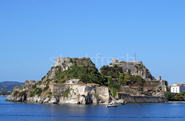 Old fortress Corfu town Greece summer season Stock photo © goce