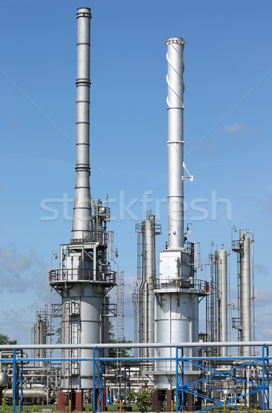 Foto stock: Refinaria · planta · indústria · fábrica · alto · químico