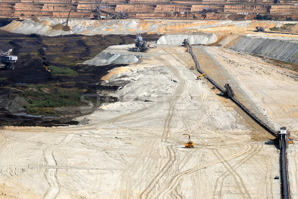 Open pit coal mine with excavators and machinery Kostolac Serbia Stock photo © goce