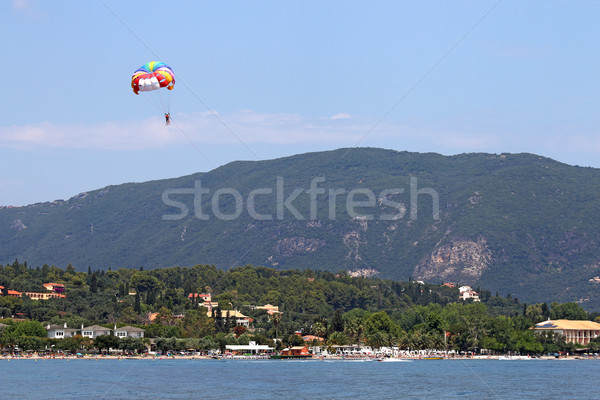 parasailing on blue sky Corfu island summer season Stock photo © goce