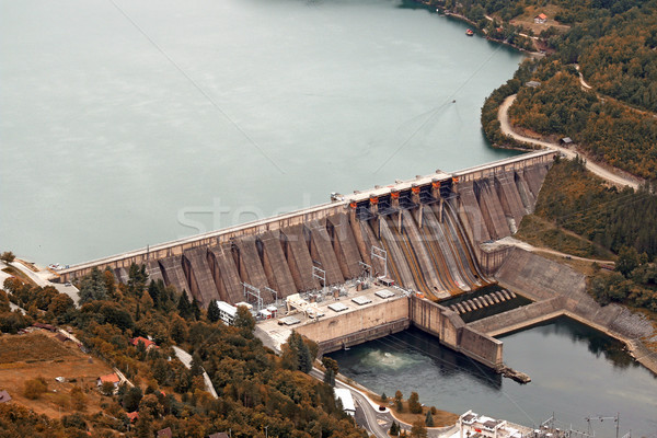 hydroelectric power plant on river autumn season Stock photo © goce