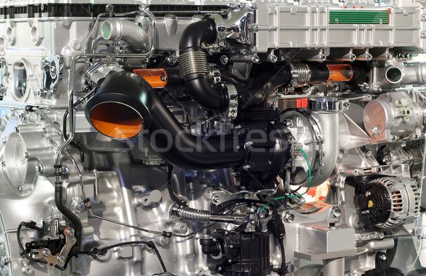 heavy truck engine closeup transport  Stock photo © goce