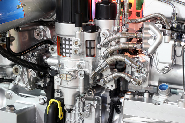 Stock foto: LKW · Motor · Detail · Eisen · Motor · Laufwerk