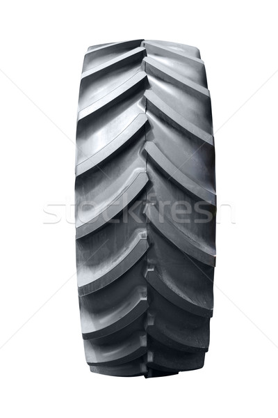 Grande trator pneu isolado branco preto Foto stock © goce