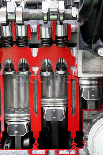 pistons and valves car engine detail Stock photo © goce