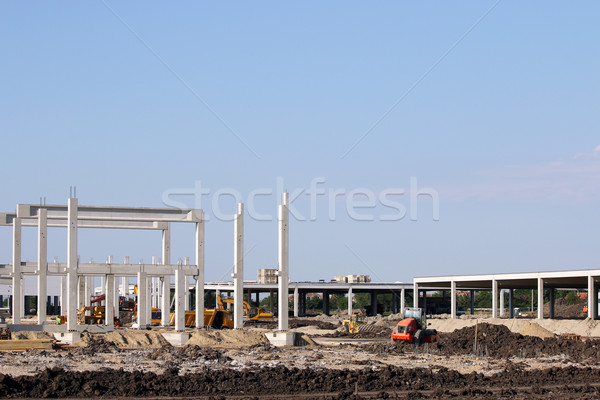 Machines industrie bâtiment construction travailleur Photo stock © goce