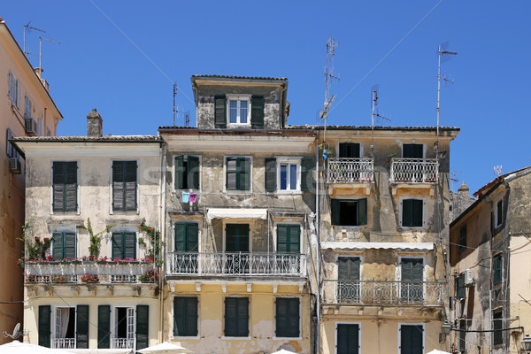 old buildings Corfu town Greece Stock photo © goce