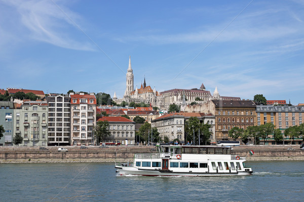 Fisherman bastion and Danube river Budapest cityscape Stock photo © goce