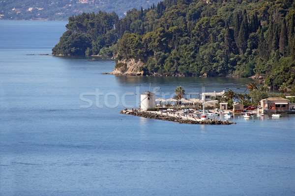 old windmill Corfu town Greece Stock photo © goce