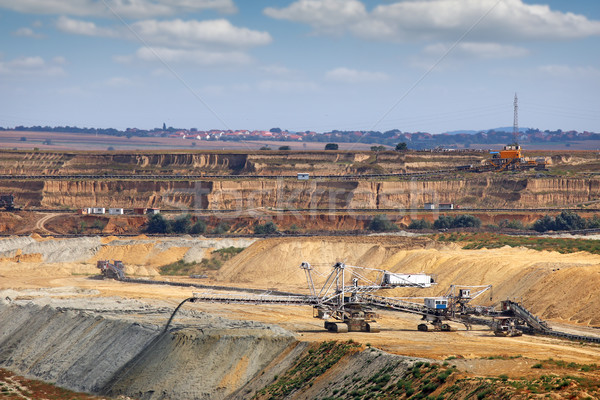 open pit coal mine with giant excavator Stock photo © goce
