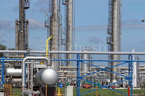 Roślin przemysł naftowy fabryki oleju moc gazu Zdjęcia stock © goce