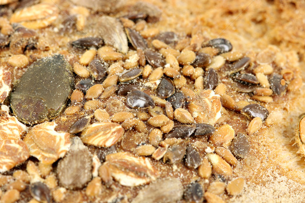 bread crust with seeds close up Stock photo © goce