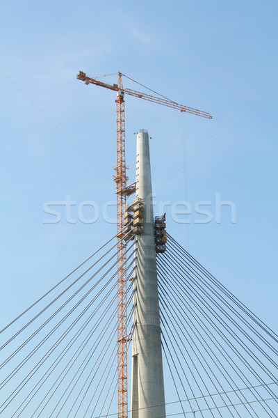 giant concrete pylon and crane Stock photo © goce