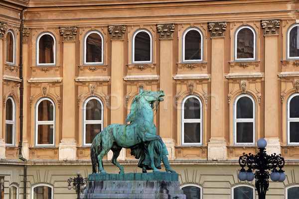 horse statue Budapest royal castle Hungary Stock photo © goce