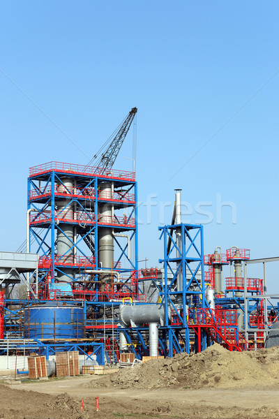 factory construction site with crane and equipment Stock photo © goce