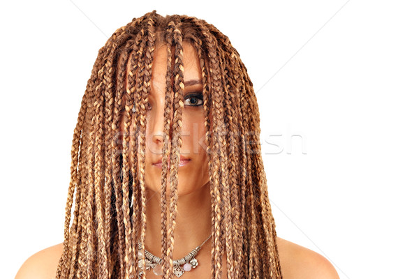 girl with dreadlocks hair portrait Stock photo © goce