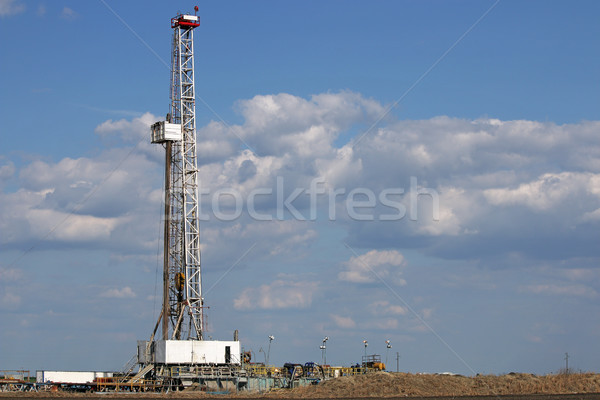 Oil drilling rig on oilfield Stock photo © goce