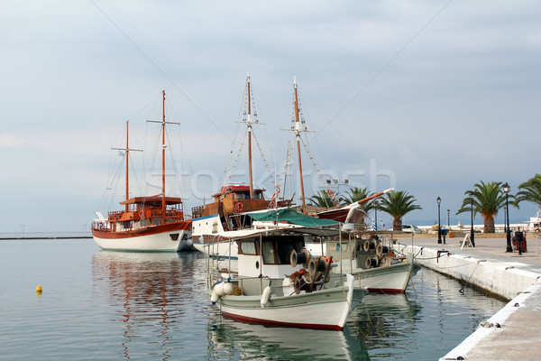 Vissen boten zeilboten zee boot schip Stockfoto © goce