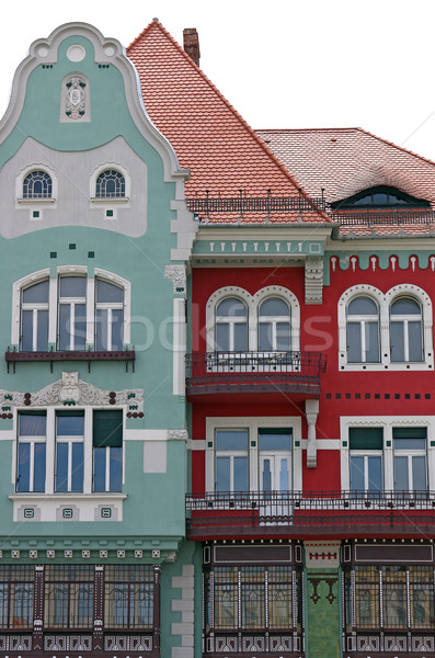 [[stock_photo]]: Coloré · Roumanie · mur · architecture · Europe