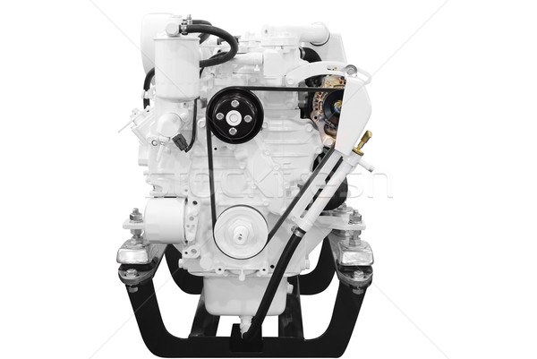 ship engine front view isolated on white Stock photo © goce