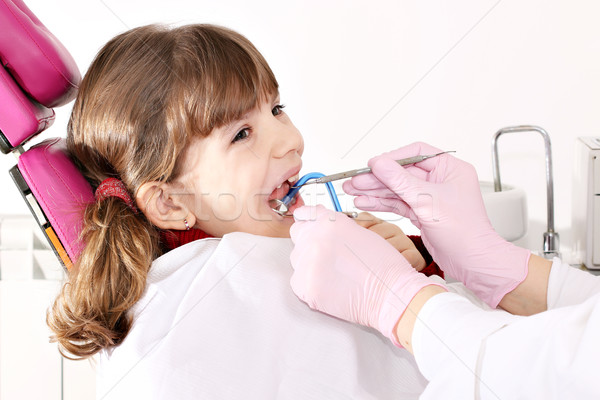 Little Girl Patient Dental Exam Stock Photo C Goce Stockfresh