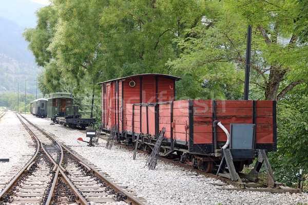 ストックフォト: 鉄道駅 · 古い · 列車 · 旅行 · レトロな · ヴィンテージ