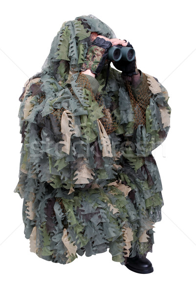 Ordu izci izlemek askeri dürbün gizli Stok fotoğraf © goce