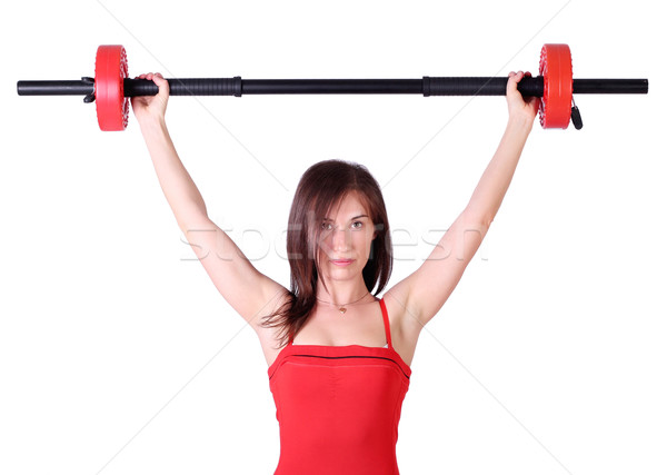 girl weight lifter Stock photo © goce