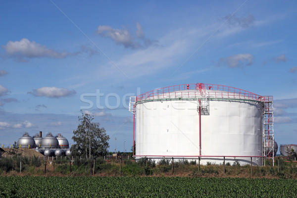 refinery with oil tanks industry zone Stock photo © goce