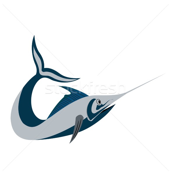 Espadarte azul vetor ilustração grande aquático Foto stock © goce
