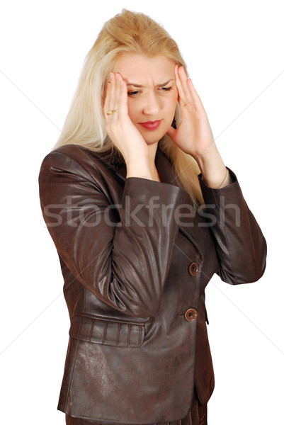 woman with severe headache Stock photo © goce