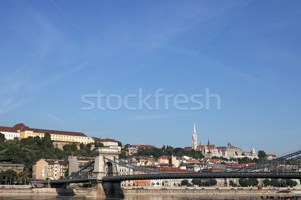 Catena ponte pescatore bastione Budapest cityscape Foto d'archivio © goce