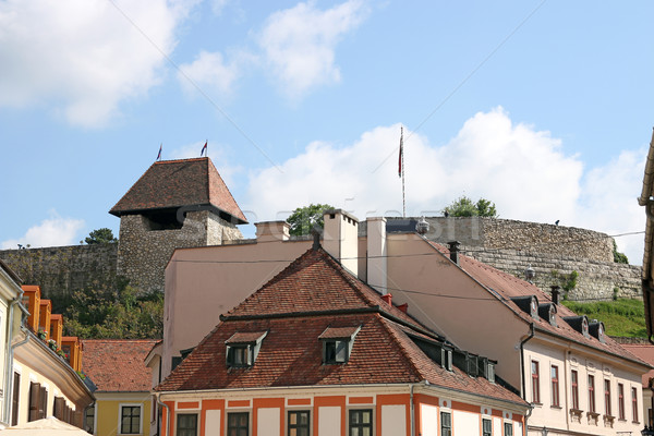 Forteresse vieux bâtiments Hongrie bâtiment ville [[stock_photo]] © goce