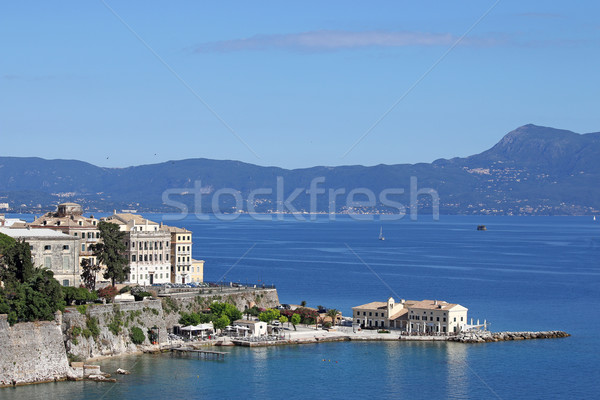 Corfu town and sea landscape Greece Stock photo © goce