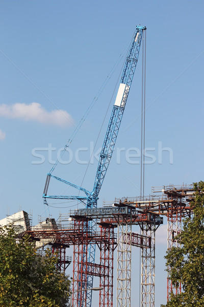 crane and new bridge construction site Stock photo © goce