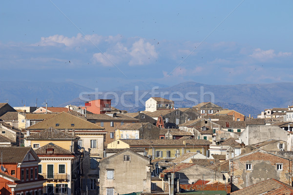 old buildings cityscape Corfu town Greece Stock photo © goce