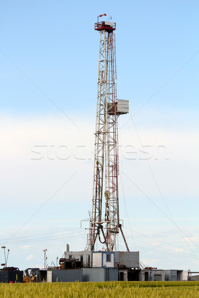 Öl Bohrinsel Technologie Bereich grünen blau Stock foto © goce