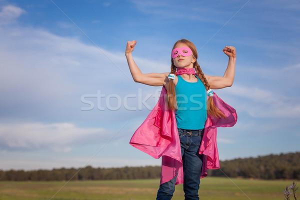 Stockfoto: Meisje · macht · vertrouwen · kinderen · kinderen