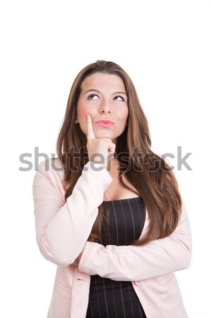 woman choosing, thinking or contemplating ideas Stock photo © godfer