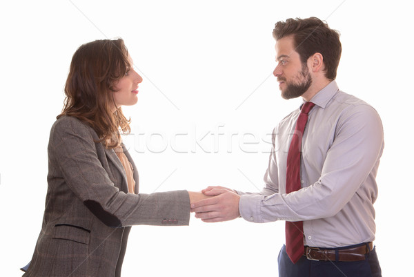 business partners shaking hands Stock photo © godfer