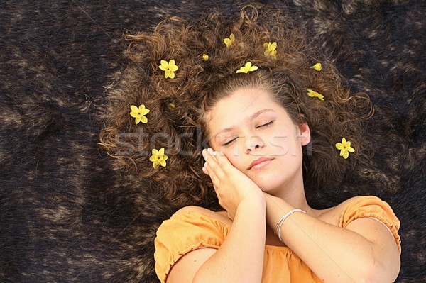 Béke fiatal ártatlan gyermek alszik gyerekek Stock fotó © godfer