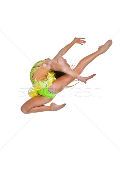 Tornász balett-táncos lány test fitnessz fiatal Stock fotó © godfer