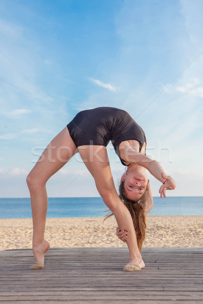 Stock photo: flexible gymnast