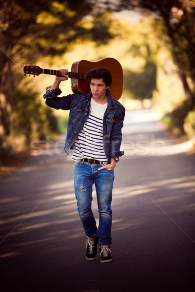 man with guitar Stock photo © godfer